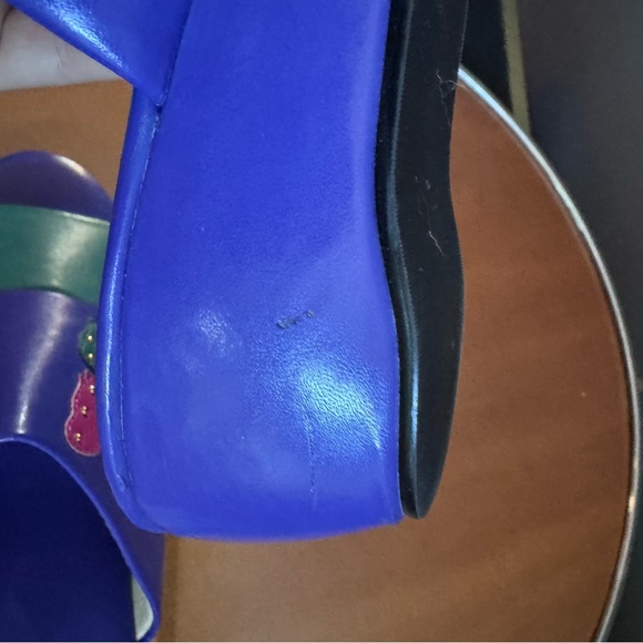 Vintage Deacon Colorful Women's Slide Wedge Sandals with Butterfly Design - Picture 6 of 9